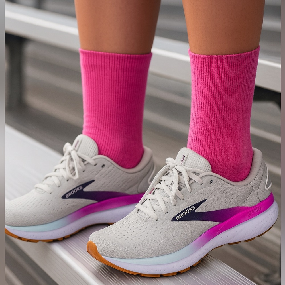 Brooks Ghost 16 Women's Gray and Purple Running Shoes